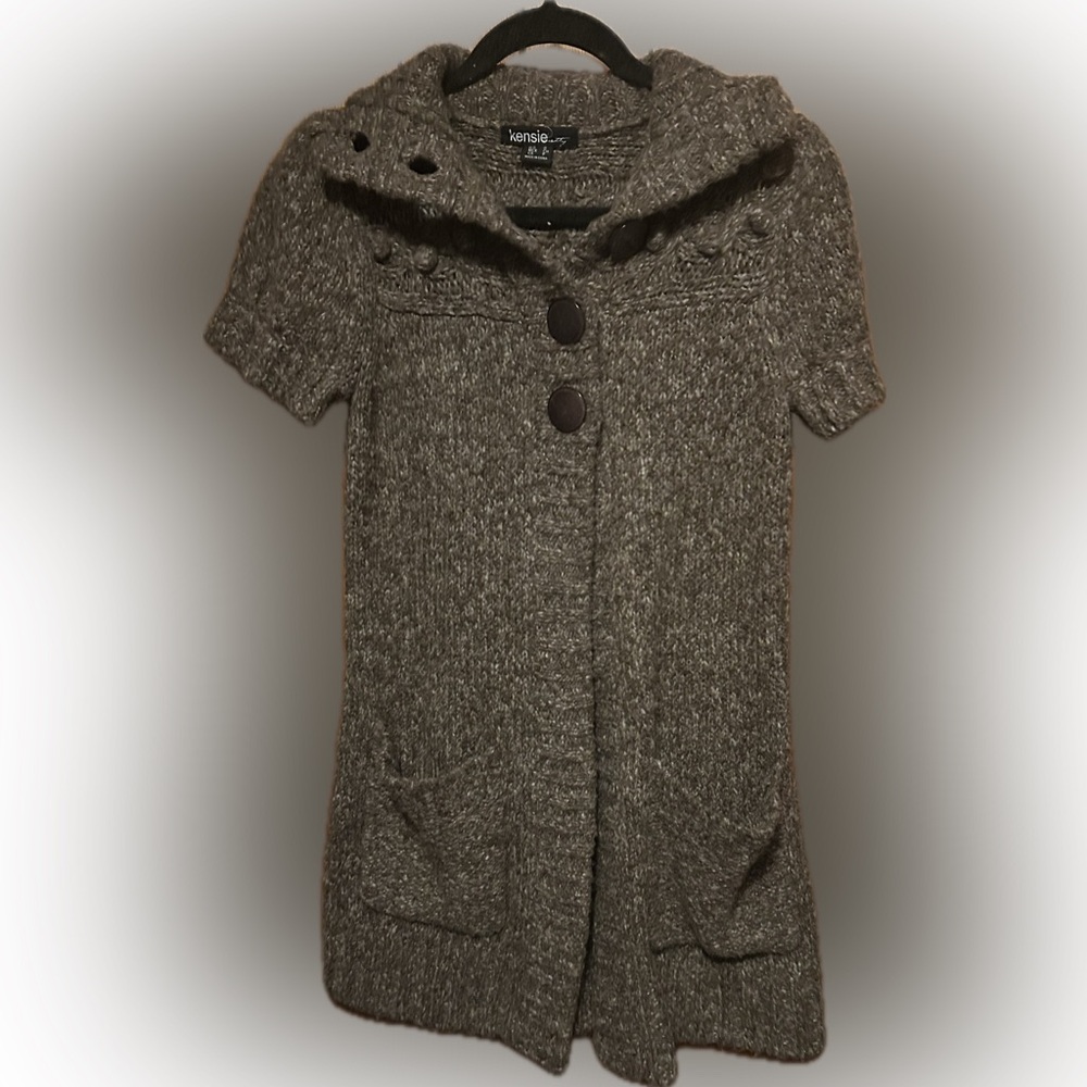 Kensie Brown Knit Sweater Dress